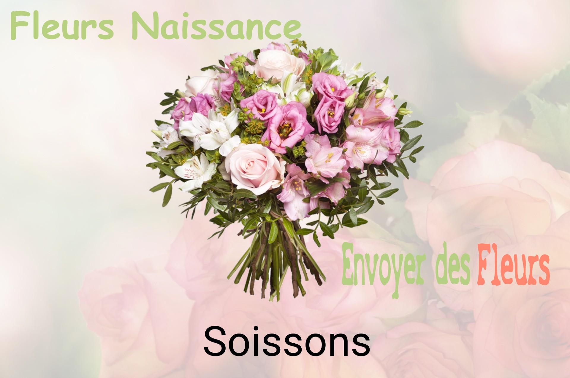 Bouquet de fleurs de naissance livré à Soissons