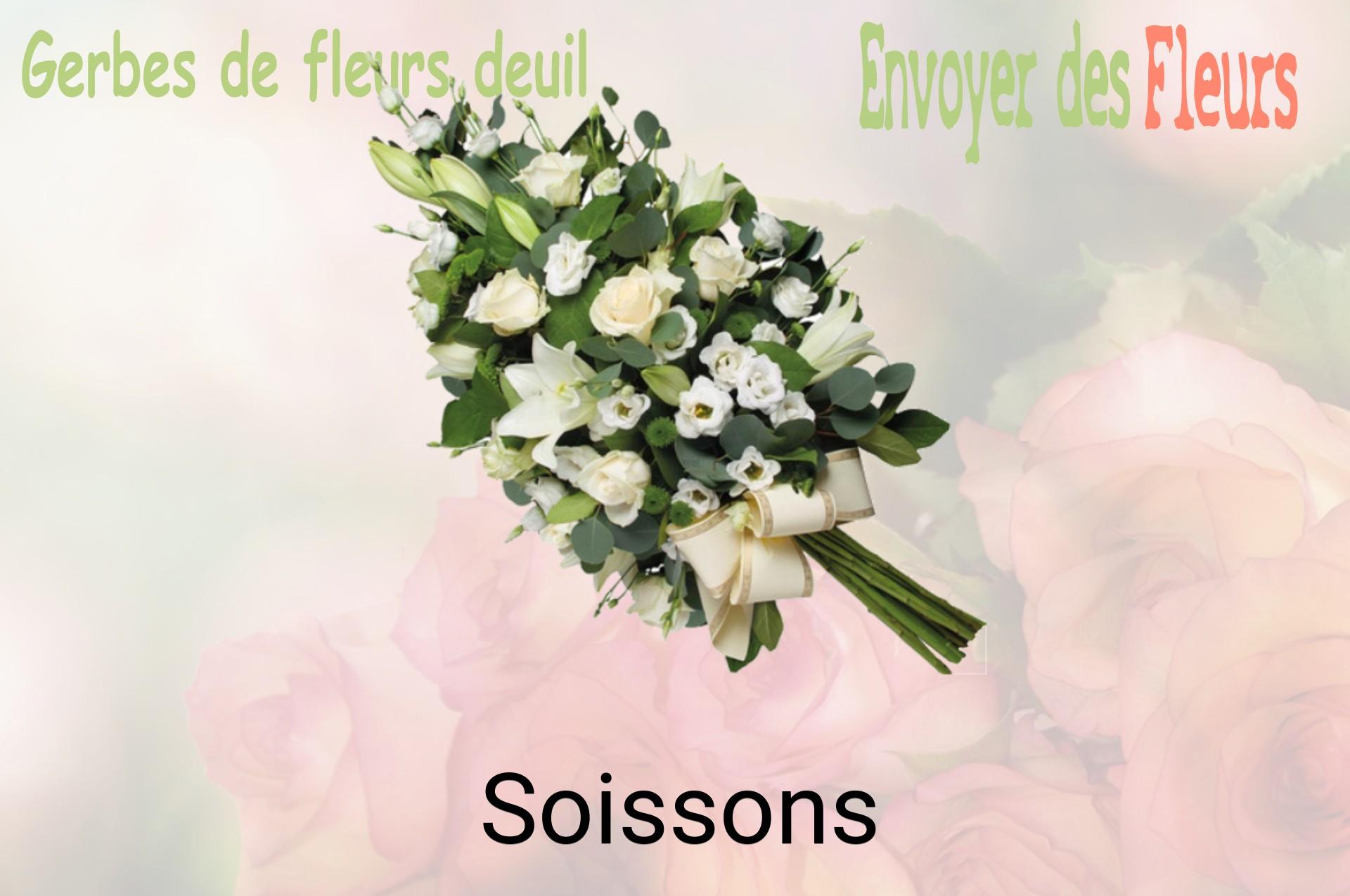 Gerbe de fleurs de deuil livrée à Soissons